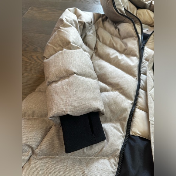 Soia & Kyo Sporty Down Jacket Coat Parka Size Large Brushed Fawn - Picture 9 of 16